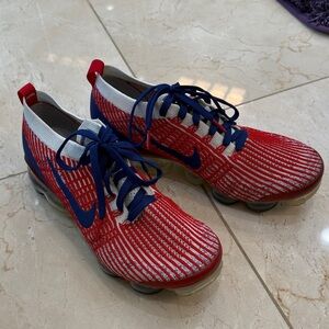 Nike Red and Blue Flyknit Sneakers